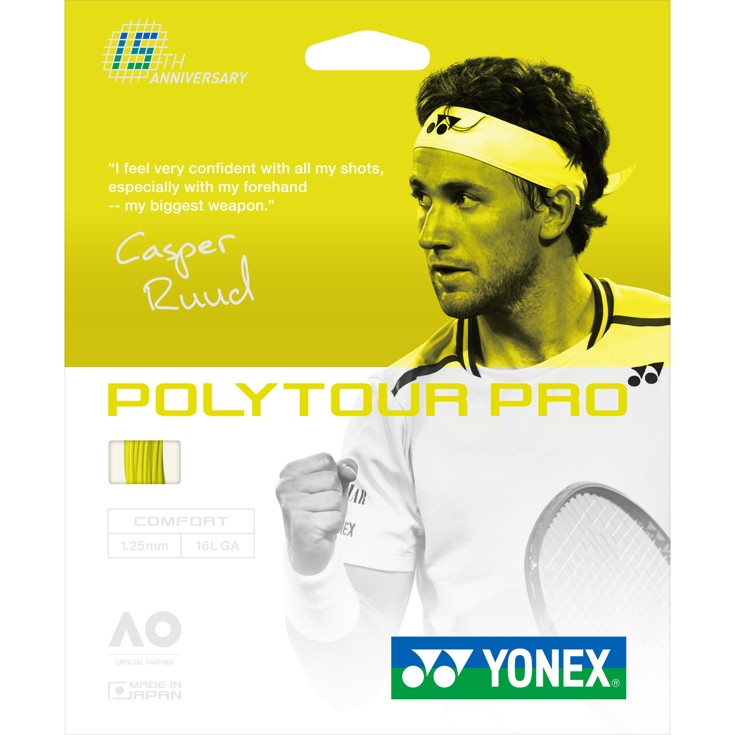 Tenisový výplet YONEX PolyTour PRO 125 - Výrocí - 12 m